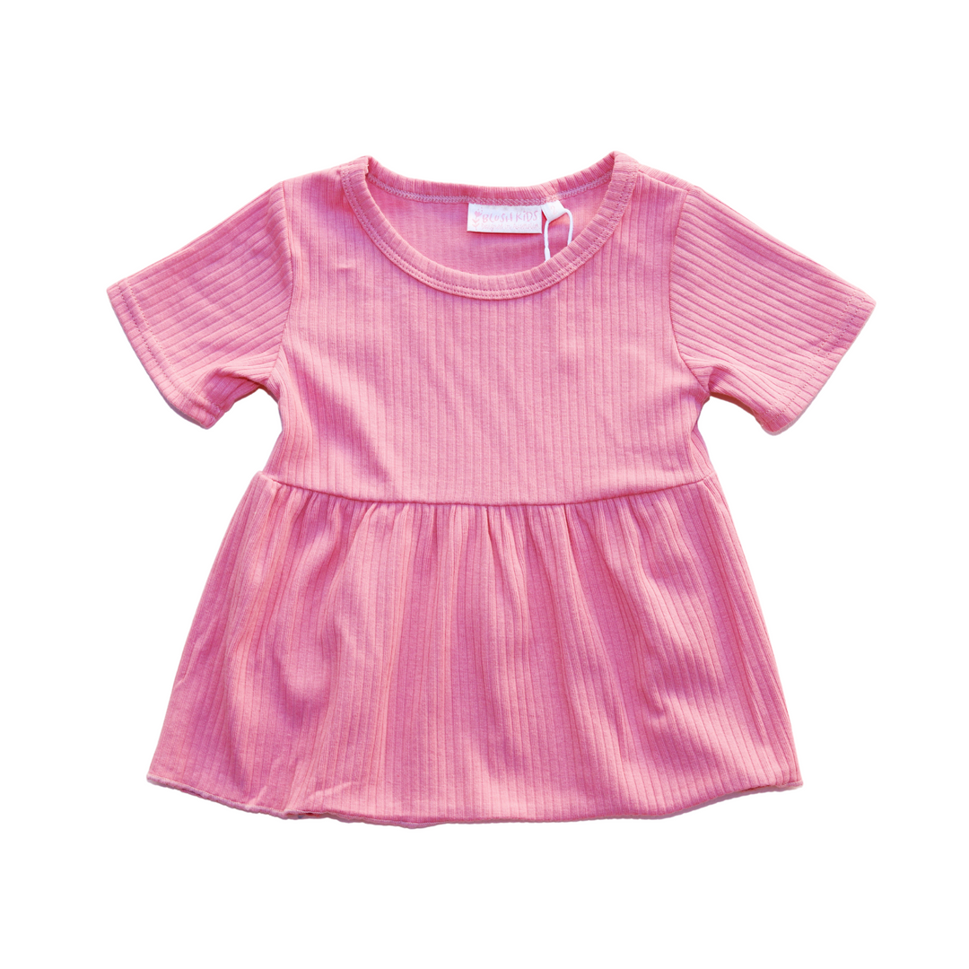Essentials Peplum Top - Rose