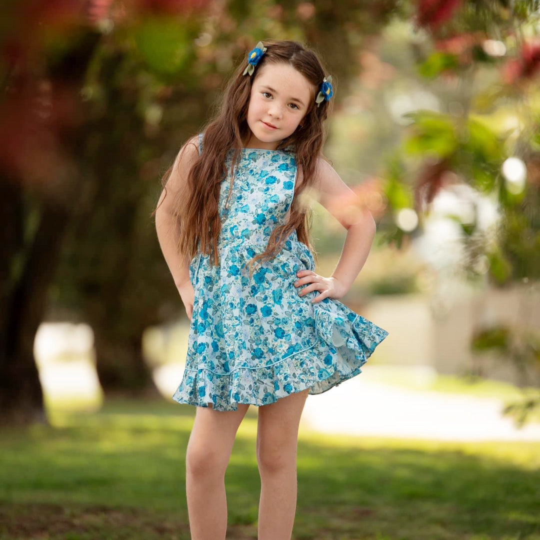 Frilly Dress - Rosie-Blue