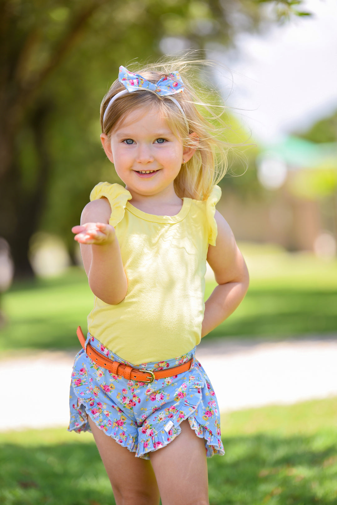 Frill Shorts + bow - Skylar