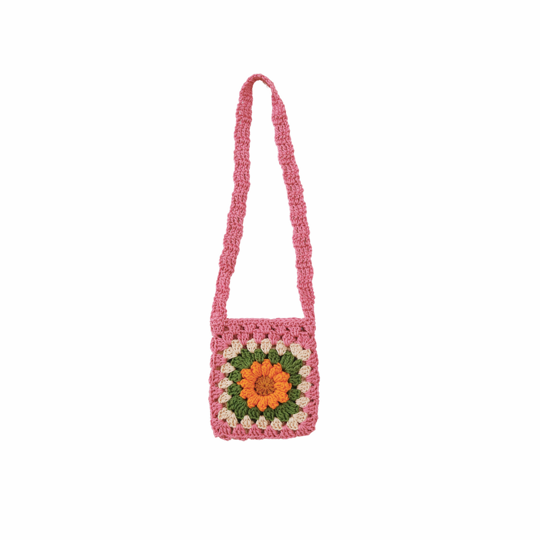 Handcrafted Crochet Bag - Dusty Rose