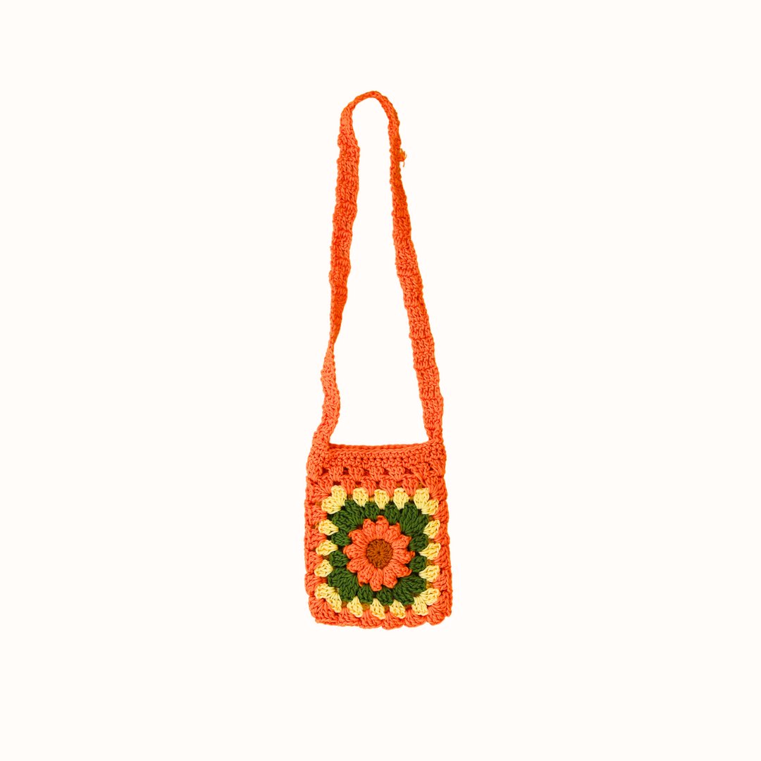 Handcrafted Crochet Bag - Orange