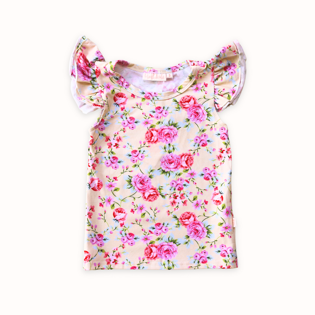 Floral Shortsleeve Flutter - Evie