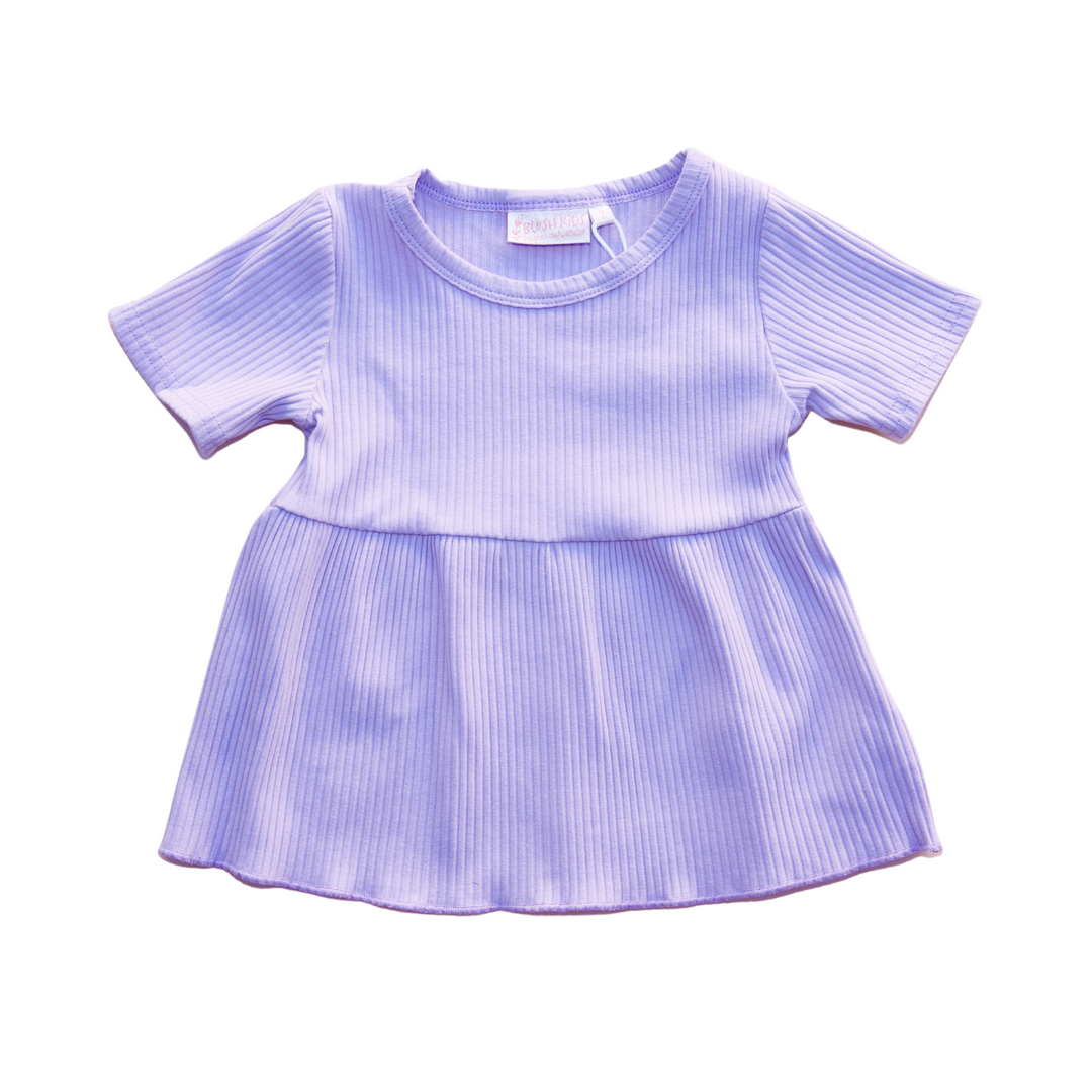 Essentials Peplum Top - Lavender